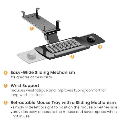 KBT12 - 01 鍵盤托鍵盤托(普通桌和升降桌兩用) - Freemax - The Body Solution